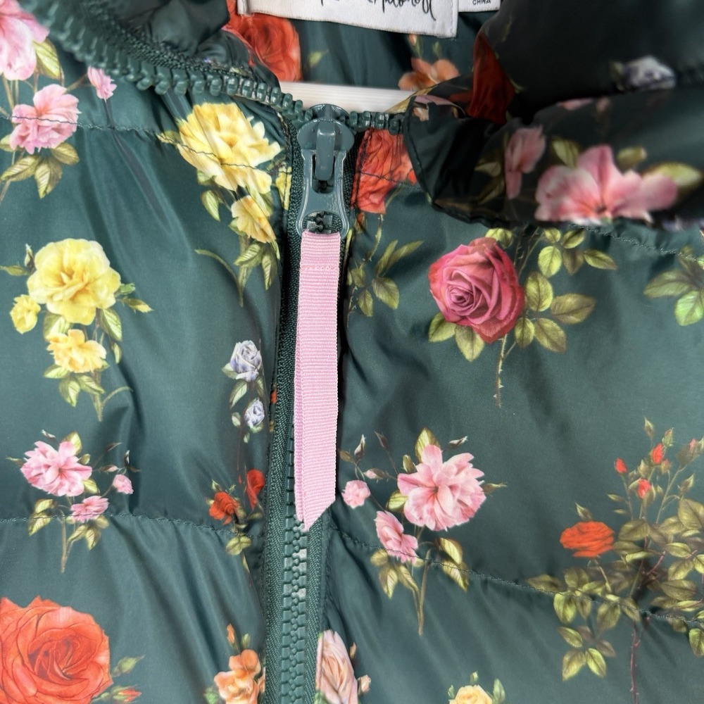 Anthropologie Nuuly Rachel Antonoff Jemma Rose Floral Puffer Zip Up Jacket Med - Picture 8 of 12
